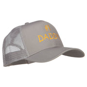 Number 1 Daddy Letters Embroidered Solid Mesh Cap