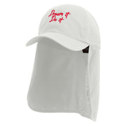 Dream It Do it Embroidered Flap Hats - White OSFM