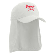 Dream It Do it Embroidered Flap Hats - White OSFM