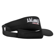 Beijing Embroidered Cotton Twill Sun Visor - Black OSFM