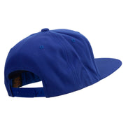 Italy Skull Embroidered Wool Blend Prostyle Snapback - Royal OSFM