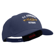 Golden US Submarine Veteran Embroidered Solid Cotton Twill Prostyle Cap - Navy OSFM