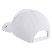 US Space Force Grey Letter Embroidered Retro Cotton Blend Snapback Cap - White OSFM
