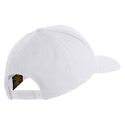 US Space Force Grey Letter Embroidered Retro Cotton Blend Snapback Cap - White OSFM