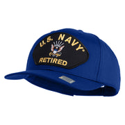 US Navy Retired Patched Solid Cotton Twill Cap - Royal OSFM