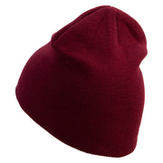 Speed Embroidered 8 inch Acrylic Short beanie - Maroon OSFM