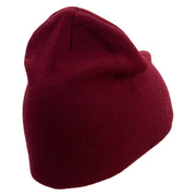 Speed Embroidered 8 inch Acrylic Short beanie - Maroon OSFM