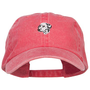 Dalmatian Embroidered Washed Buckled Cap