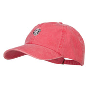 Dalmatian Embroidered Washed Buckled Cap