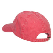 Dalmatian Embroidered Washed Buckled Cap