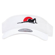 Pool Player Embroidered Brushed Sports Visor - White OSFM