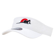 Pool Player Embroidered Brushed Sports Visor - White OSFM