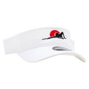 Pool Player Embroidered Brushed Sports Visor - White OSFM