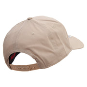 Police Retired Embroidered Solid Cotton Twill Prostyle Cap - Khaki OSFM