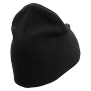 Speed Embroidered 8 inch Acrylic Short beanie - Black OSFM