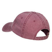 Dalmatian Embroidered Washed Buckled Cap