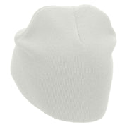 Vietnam Embroidered 8 Inch Short Beanie - White OSFM