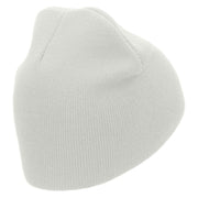 Vietnam Embroidered 8 Inch Short Beanie - White OSFM