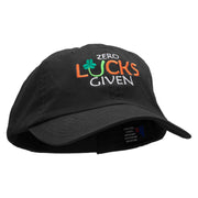 Zero Lucks Given Embroidered Low Profile Dyed Cotton Twill Cap