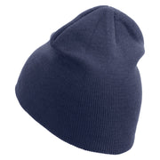 Speed Embroidered 8 inch Acrylic Short beanie - Navy OSFM