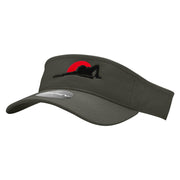 Pool Player Embroidered Brushed Sports Visor - Charcoal OSFM