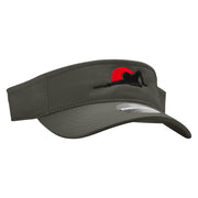 Pool Player Embroidered Brushed Sports Visor - Charcoal OSFM