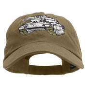 US Army Tank Embroidered Low Profile Dyed Cotton Twill Cap - Khaki OSFM