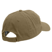 US Army Tank Embroidered Low Profile Dyed Cotton Twill Cap - Khaki OSFM