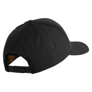 USSF Gold Letter Embroidered Retro Cotton Blend Snapback Cap - Black OSFM