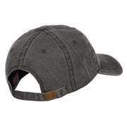 Dalmatian Embroidered Washed Buckled Cap