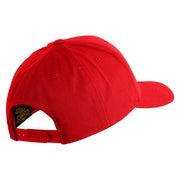 USSF Gold Letter Embroidered Retro Cotton Blend Snapback Cap - Red OSFM