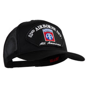82nd Airborne Division All Americans Patched Solid Cotton Twill Mesh Prostyle Cap - Black OSFM
