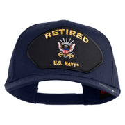 Retired US Navy Patched Solid Cotton Twill Cap - Navy OSFM