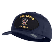 Retired US Navy Patched Solid Cotton Twill Cap - Navy OSFM