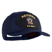 Retired US Navy Patched Solid Cotton Twill Cap - Navy OSFM