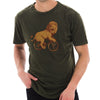 Bicycle Lion Graphic Design Vintage Crewneck Tee