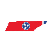 Tennessee State Flag with Map