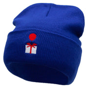 Floating Gift Embroidered 12 Inch Long Knitted Beanie - Royal OSFM