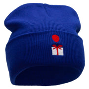 Floating Gift Embroidered 12 Inch Long Knitted Beanie - Royal OSFM