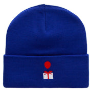 Floating Gift Embroidered 12 Inch Long Knitted Beanie - Royal OSFM