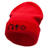 Livestream Tools Embroidered 12 Inch Long Knitted Beanie - Red OSFM