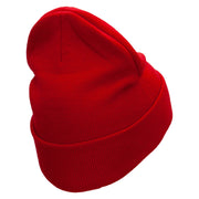 Livestream Tools Embroidered 12 Inch Long Knitted Beanie - Red OSFM