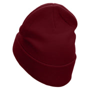 Livestream Tools Embroidered 12 Inch Long Knitted Beanie - Maroon OSFM