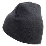 Special Embroidered 8 Inch Short Beanie - Dk-Grey OSFM