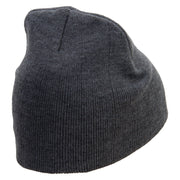 Special Embroidered 8 Inch Short Beanie - Dk-Grey OSFM