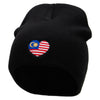 Malaysia Embroidered 8 Inch Short Beanie - Black OSFM