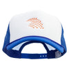 Orange Falling Star Embroidered Summer Foam Mesh Trucker Cap - Royal-White OSFM