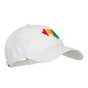 Guinea Map Flag Embroidered Washed Cap