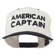 American Captain Embroidered Snapback Cap