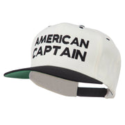 American Captain Embroidered Snapback Cap